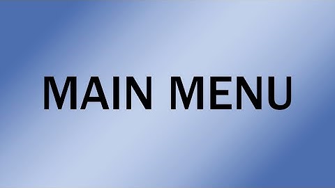 Wanco Message Sign Operation: Main Menu