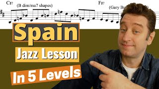 Spain  A Jazz Improv Lesson in 5 Levels (Chick Corea)