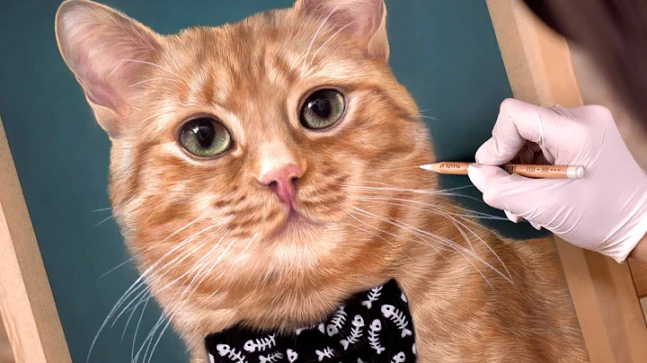 Painting a REALISTIC CAT (ASMR) | Pet Portrait by ...