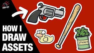 How I Draw Assets For Games - Tabletop Skirmish Book Design - Population Z Zombie Survival Game