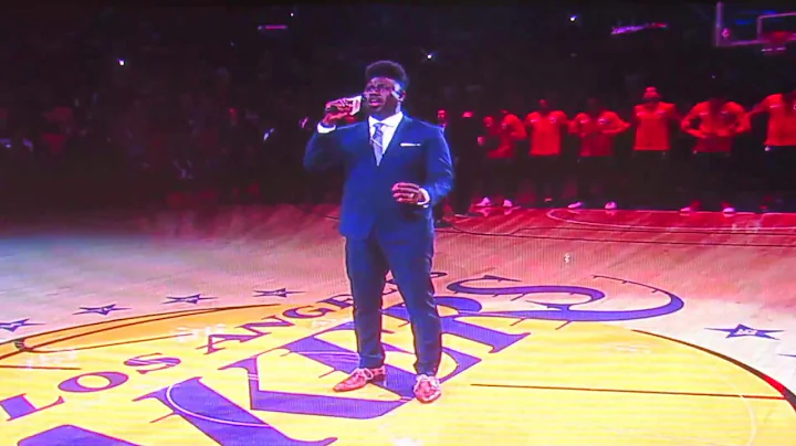 MARIO BRYANT RIPS THE ANTHEM @ LAKERS GAME!