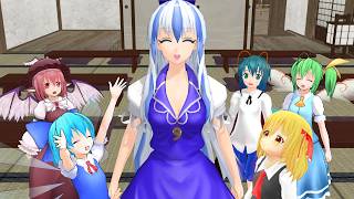 【東方MMD】バカルテットのエイプリルフール（教師の仕事）【おばにわん】【上白沢慧音】【チルノ】【大妖精】【ルーミア】【リグル】【ミスティア】【飯綱丸龍】【射命丸文】【ＭＭＤ紙芝居】東方mmd