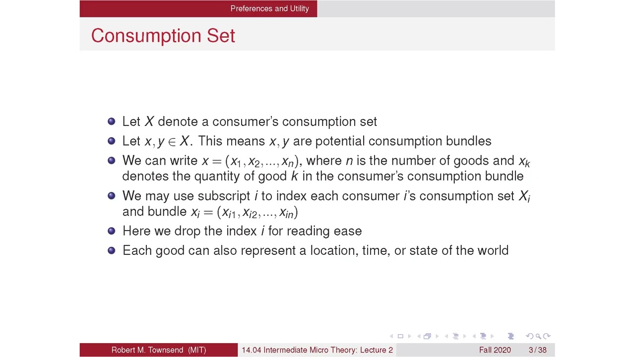 Lecture 2: Consumer Choice