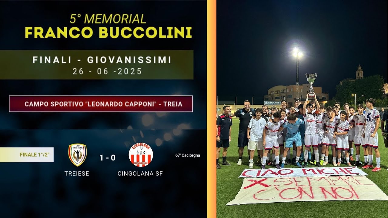 Treiese- Cingolana SF 1- 0 (Finale 5° Memorial Buccolini Cat. Giovanissimi)