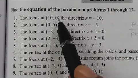 Exercise 23/ Parabola ( 1