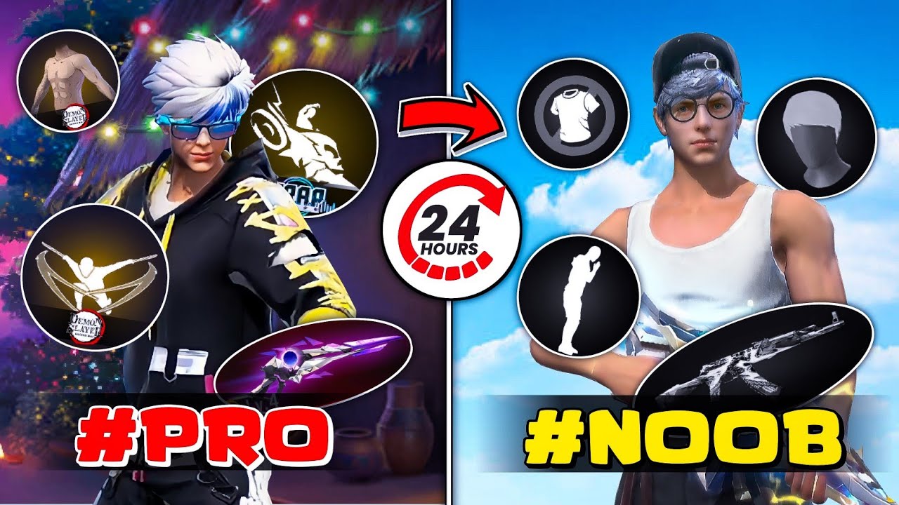 I CONVERT MY PRO ACCOUNT INTO A NOOB ACCOUNT 🤯 RANDOMS REACTION ON MY GAMEPLAY..💀