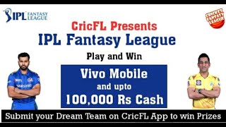 Submit your dream team on CricFL app and win daily cash prizes || Indian fantasy league 2021 screenshot 2