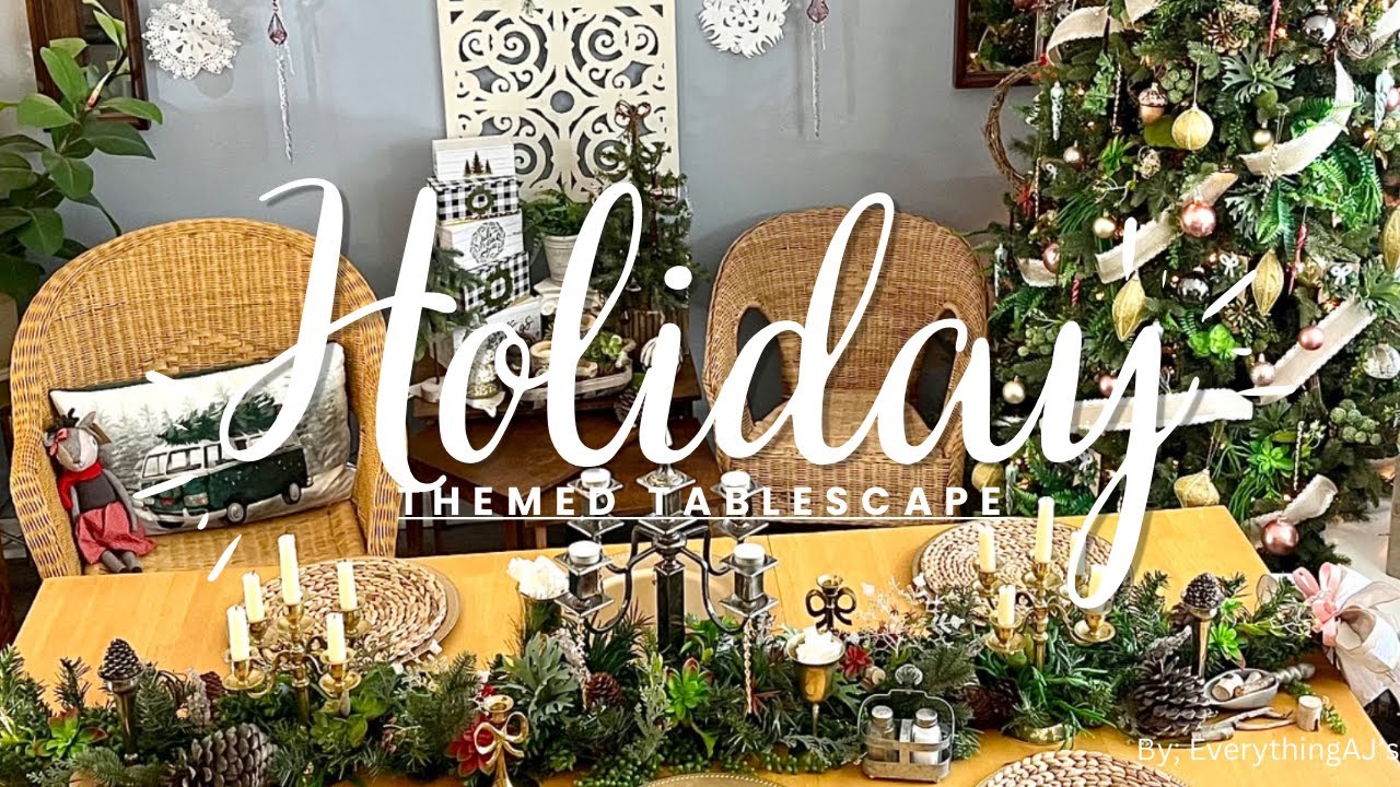 Holiday Table Scape Idea 🌿🥰👍