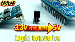 Simple Logic Converter Circuit | 3.3V to 5V Logic Converter Using NPN Transistor (Hindi)