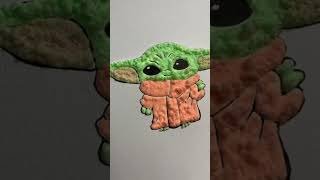Baby Yoda Magic Puffy Pen Stickers! #shorts #magicpuffypen #babyyoda