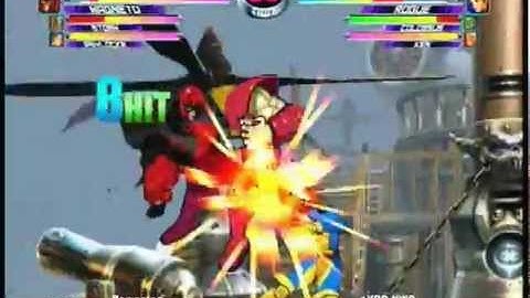 MvC2: Magneto Double Assist Continuation FSD Combo/Triple Assist 120% Sequence