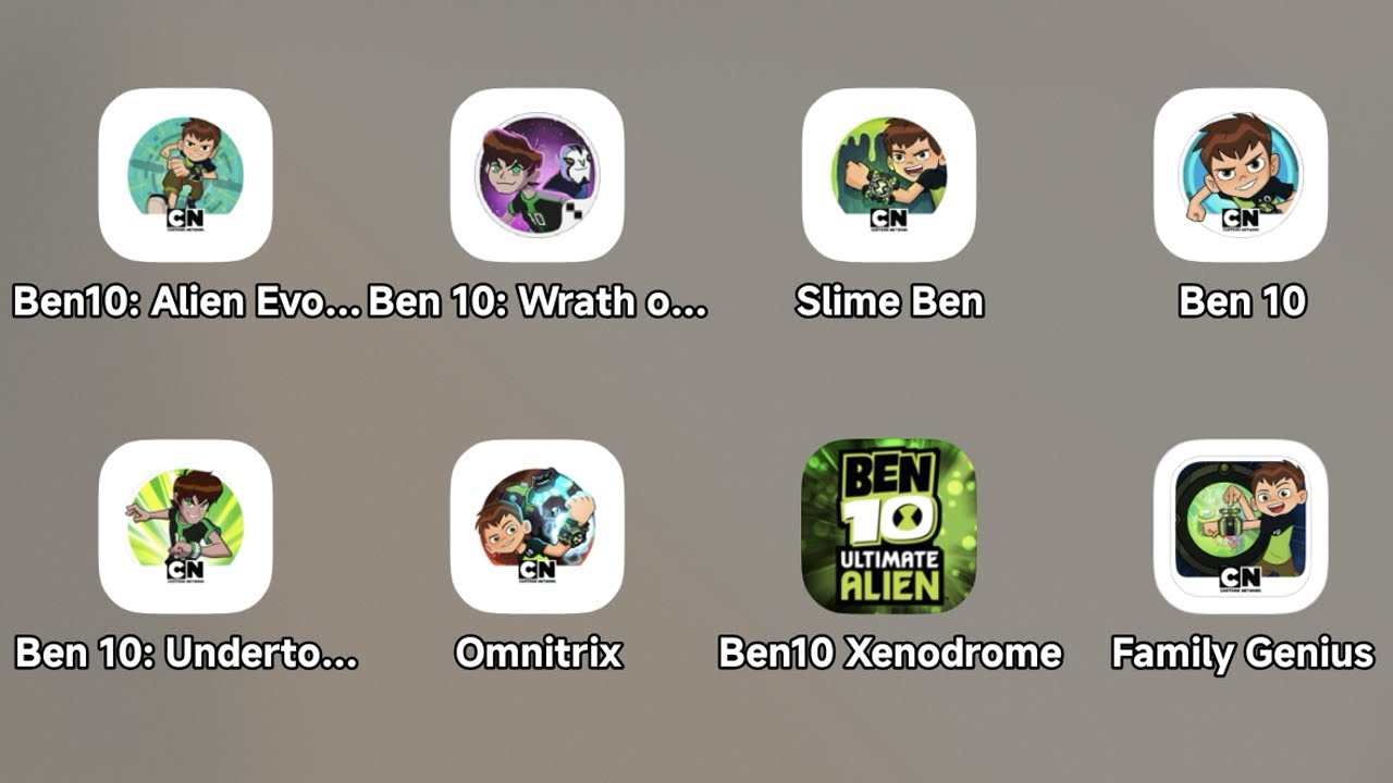 Ben 10 Android Games: Super Slime Ben,Up to Speed,Ben 10 Omniverse Undertown Chase,Alien Evolution