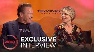 Terminator Dark Fate - Interviews Linda Hamilton, Arnold Schwarzenegger Amc Theatres 2019