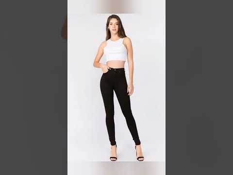 Women's jeans and high rise jegging style