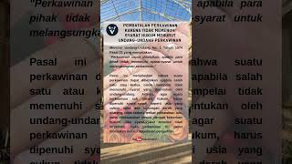 Pembatalan Perkawinan Karena Tidak Memenuhi Syarat Hukum