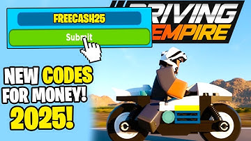 *NEW* ALL WORKING CODES FOR DRIVING EMPIRE IN 2025! ROBLOX DRIVING EMPIRE CODES