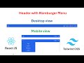 Build a Responsive Header with Hamburger Menu in React.js & Tailwind CSS