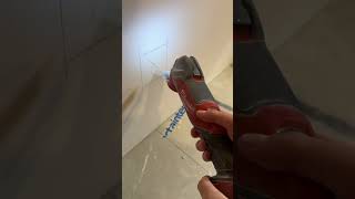 Drywall Cut Outs for Outlets #diy #drywall #satisfying