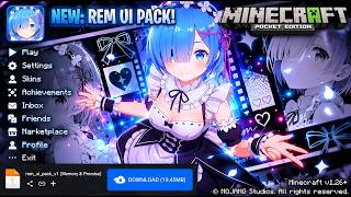 Rem UI for Minecraft Bedrock 1.26+ | Re:Zero Anime Girl Animated Menu (MCPE) screenshot 5