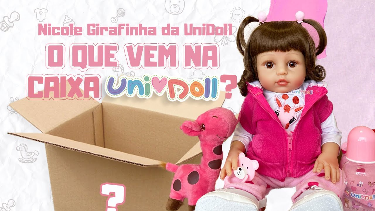 Boneca Bebê Realista Manu Girafinha Silicone Pode dar Banho Com 11