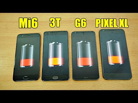 Xiaomi Mi6 vs OnePlus 3T vs LG G6 vs Pixel XL - Battery Drain Test! (4K)