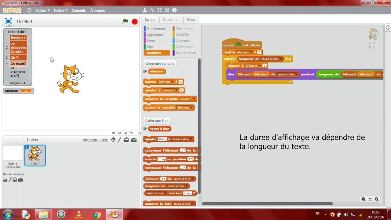 Une liste pour parler Tutoriel Scratch français YouTube