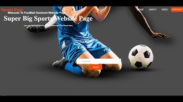 create Sports websites and design amazing MenuBar by HTML and CSS files step by step tutorial
