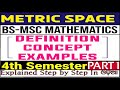 Metric space and topologyintroductionring theory1bscmathh2nd yearunit14thsemcbcspart1