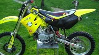 2003 Suzuki RM85  .Walk around / start up.