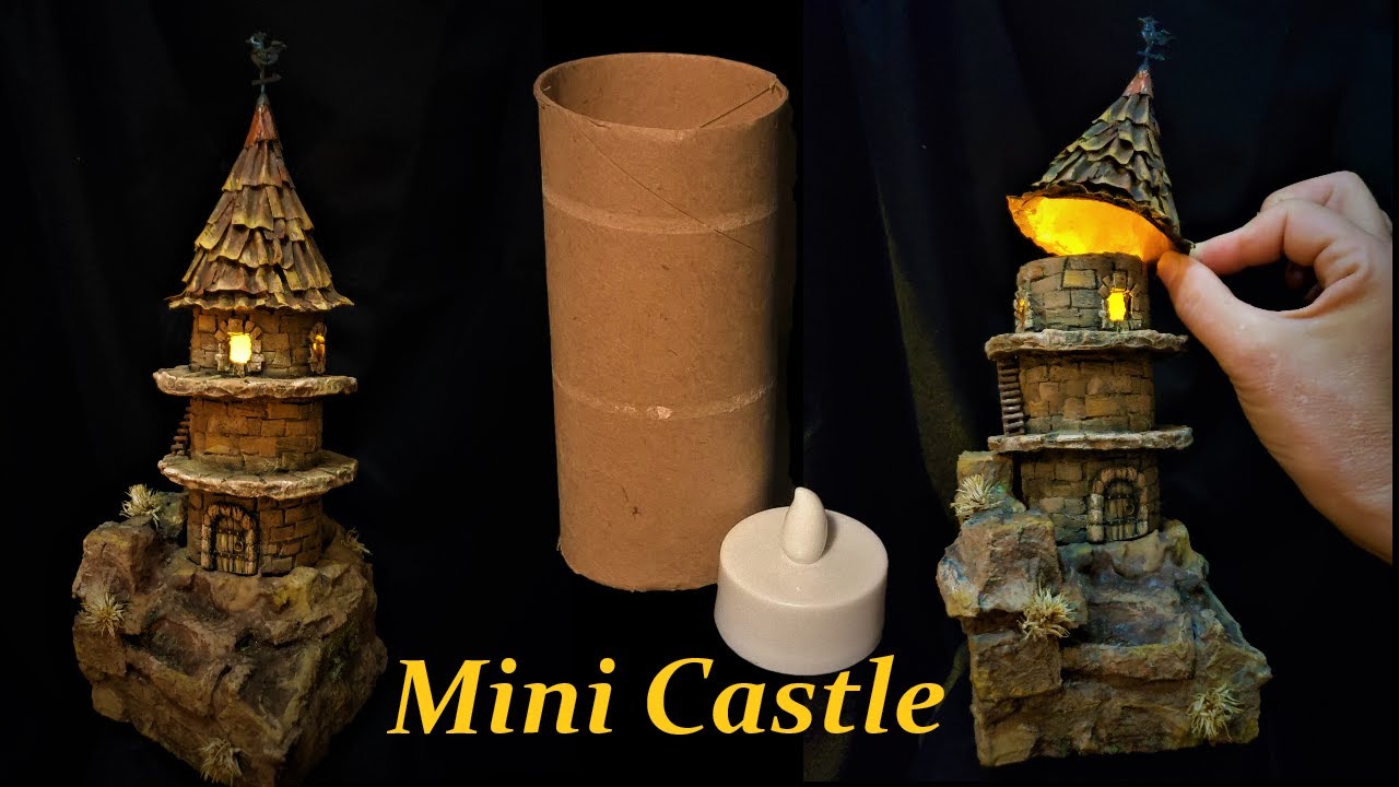 Miniature CASTLE Diorama Made from Scratch LED Tea Light Диорама