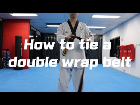 How to tie a double wrap belt - YouTube