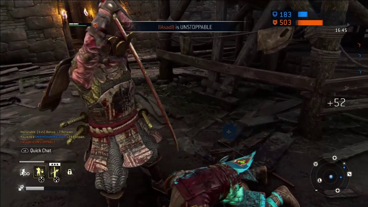 AWESOME KILLSTREAK - Kensei Skirmish For Honor Gameplay PS4