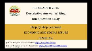 RBI Grade B 2026 | Descriptive Answer Writing | ESI for Phase 2| Most Expected Question #Day 6