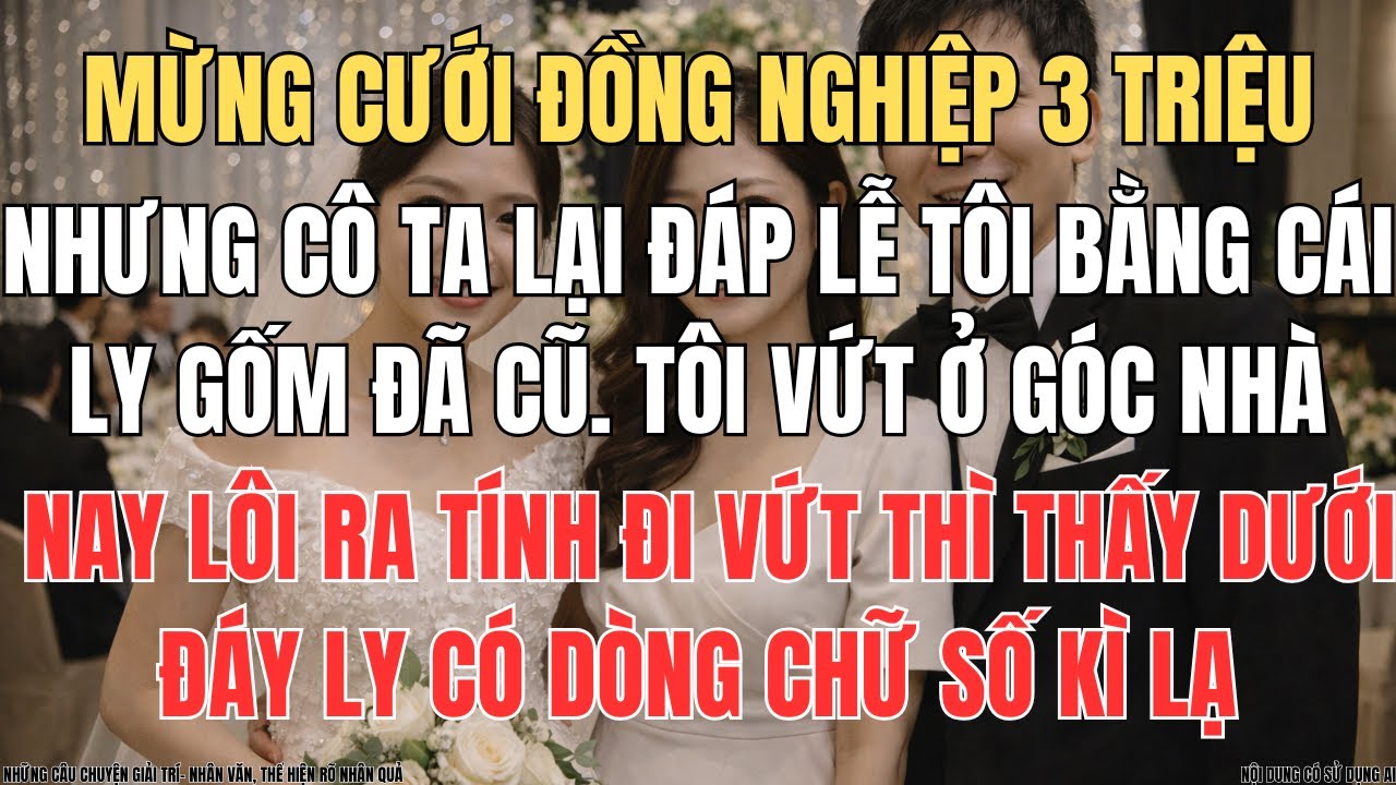 Mừng Cưới Đồng Nghiệp 3 Triệu Nhưng Cô Ấy Chỉ Đáp Lễ Bằng 1 Chiếc Ly Gốm Cũ, Sự Thật Đằng Sau ...