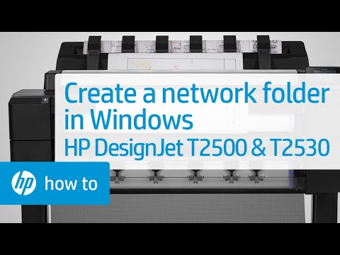 Creating a Network Folder in Windows | HP DesignJet T2500 & T2530 | HP