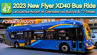 MTA Q47 Bus Ride: 2023 New Flyer XD40 9312 From LaGuardia Airport Marine Air Terminal to Glendale
