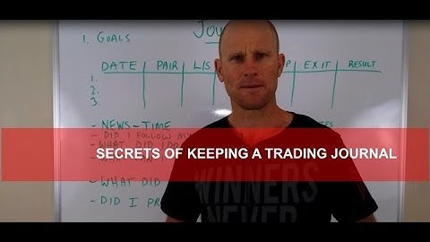 How To Use A TRADING JOURNAL Like A Professional Trader