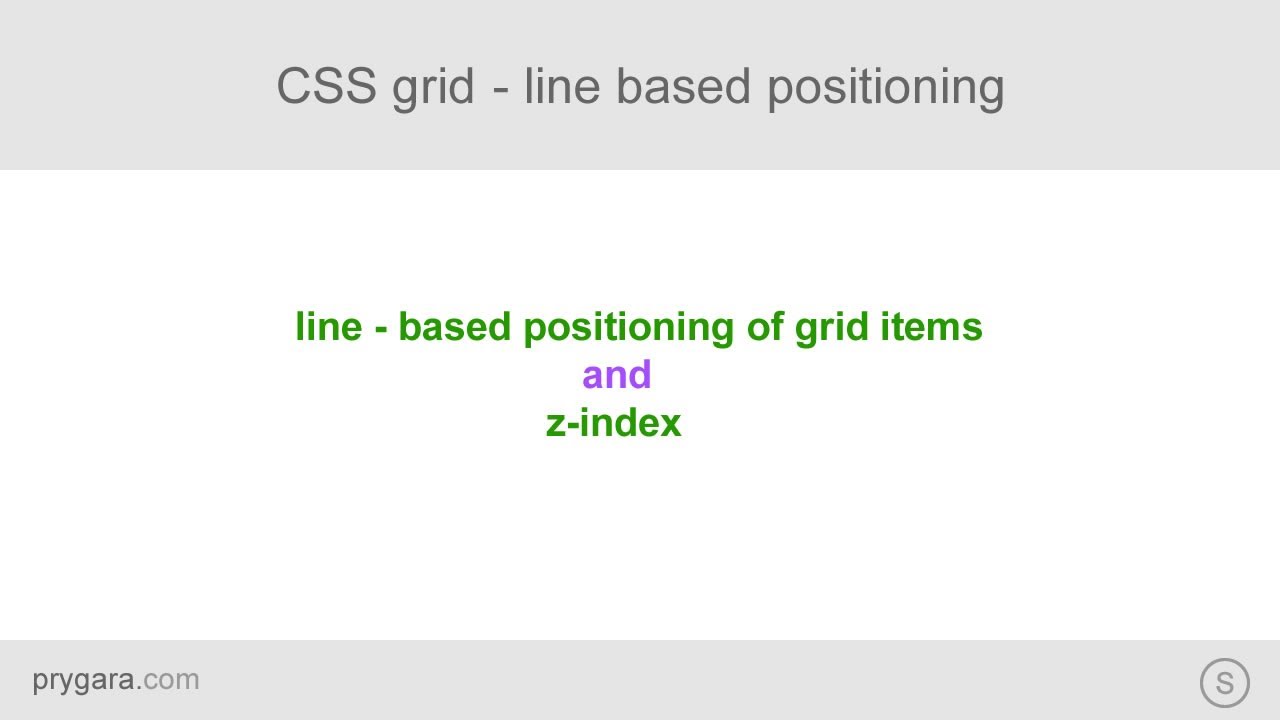 CSS grid - line based positioning and z-index - YouTube