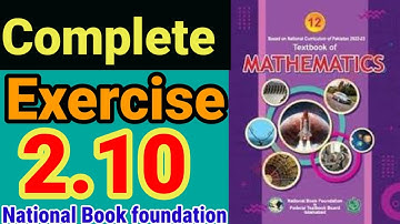 Class 12 Math Exercise 2.10 | Limits, Continuity & Derivatives | FBISE Complete Solution