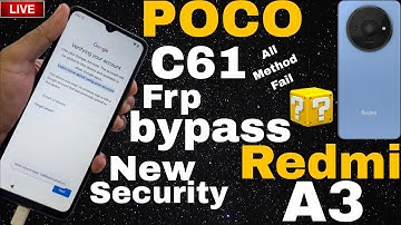 Poco C61/Redmi A3 frp bypass New Security 2025 All Method fail New Method🙋Any problem One Solution ⭐