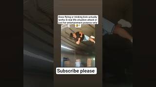 Name of this tricking kick?. can this work in a real life situation attack #kickboxing #shorts