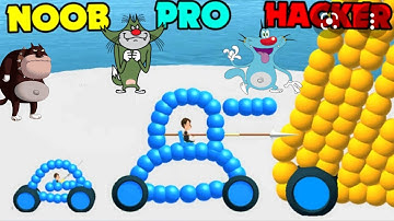 NOOB Pro Vs hacker OGGY Jack in Draw joust Gameplay Android iOS