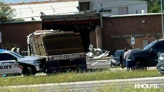 LIVE | Commercial vehicle crashes into Brenham DPS Office