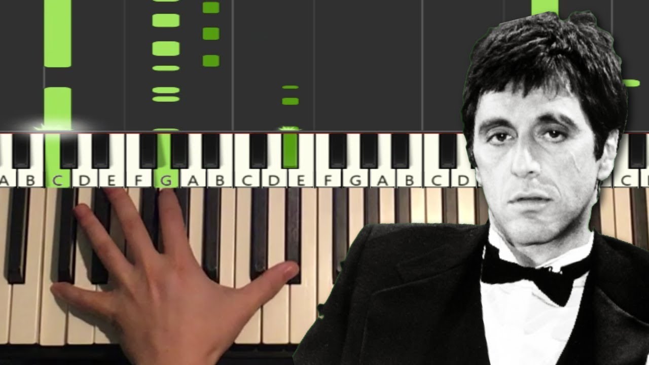 Scarface Push It To The Limit Piano Tutorial Lesson Youtube