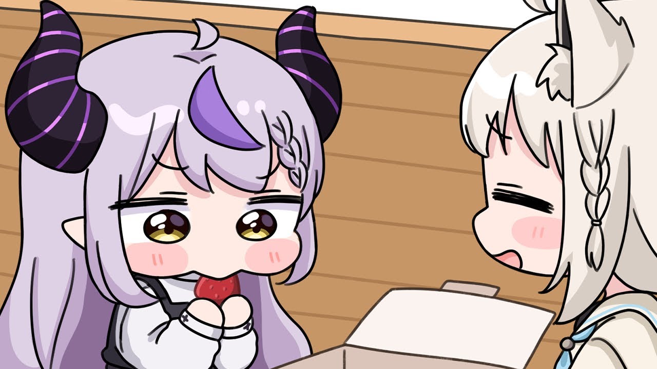 Fubuki couldn't handle Laplus's cuteness when they met in person[Animated Hololive/Eng sub]