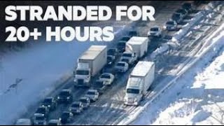 Traffic Jam stuck 24+ hours freezing temps Interstate 95 VA heavy snowfall triggered accidents 2022