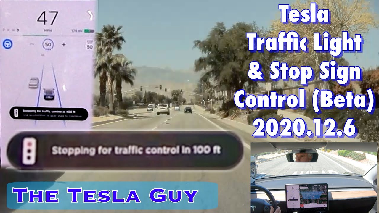 Tesla Traffic Light & Stop Sign Control 2020.12.6 YouTube