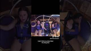 Girl repeatedly passing out on slingshot ride