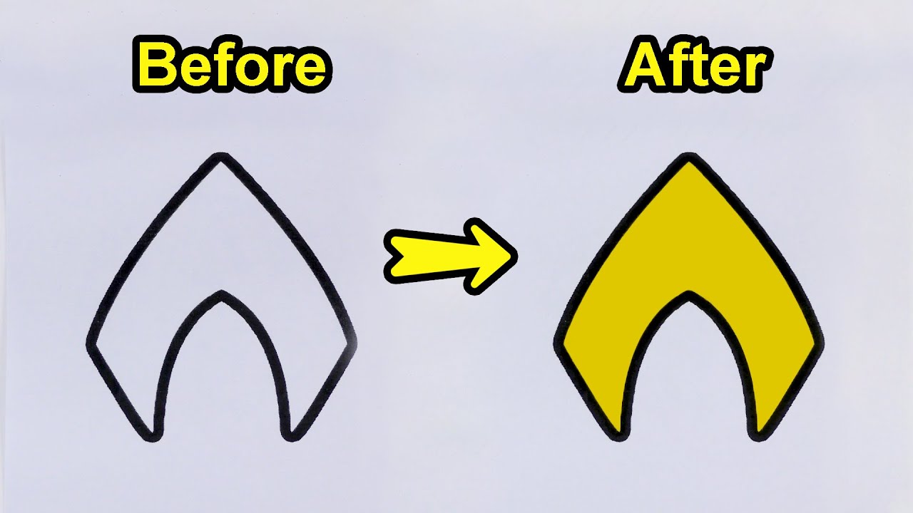 Aquaman Logo - Satisfying Coloring #62