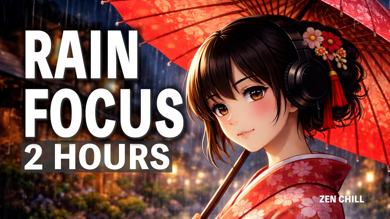 Rain Focus in Kyoto – Japanese Lofi Study Music | 2 Hours